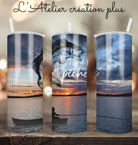 Tumbler 20oz "Mordu de pêche"