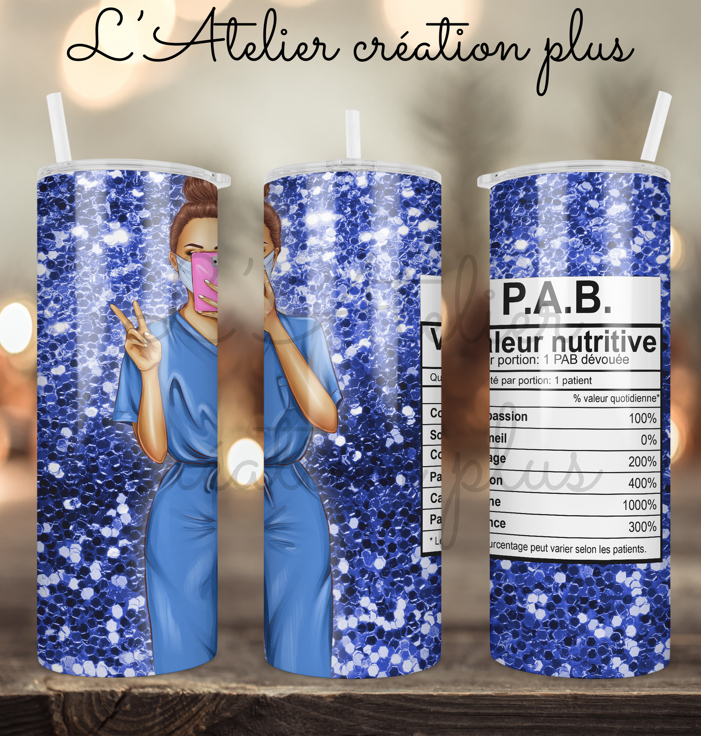 Tumbler 20oz "PAB valeur nutritive"