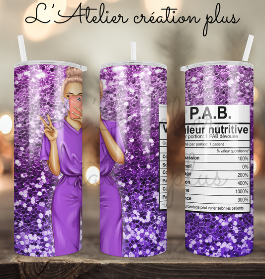 Tumbler 20oz "PAB valeur nutritive"