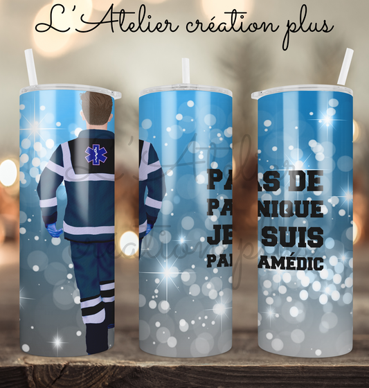 Tumbler 20oz "Pas de panique je suis paramédic"