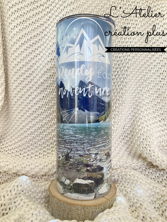 Tumbler 20oz "Ready for adventure"