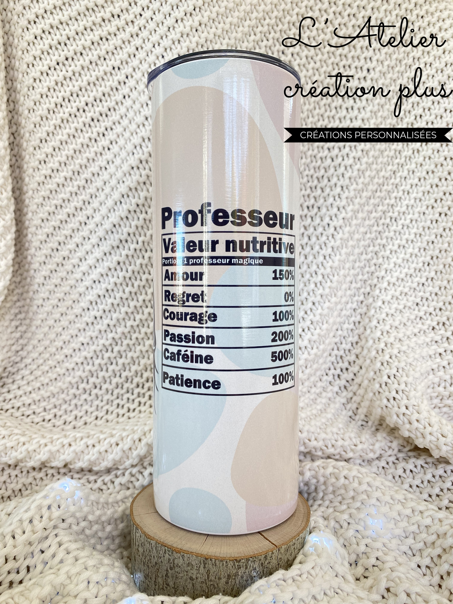 Tumbler 20oz "Vie de prof simple"