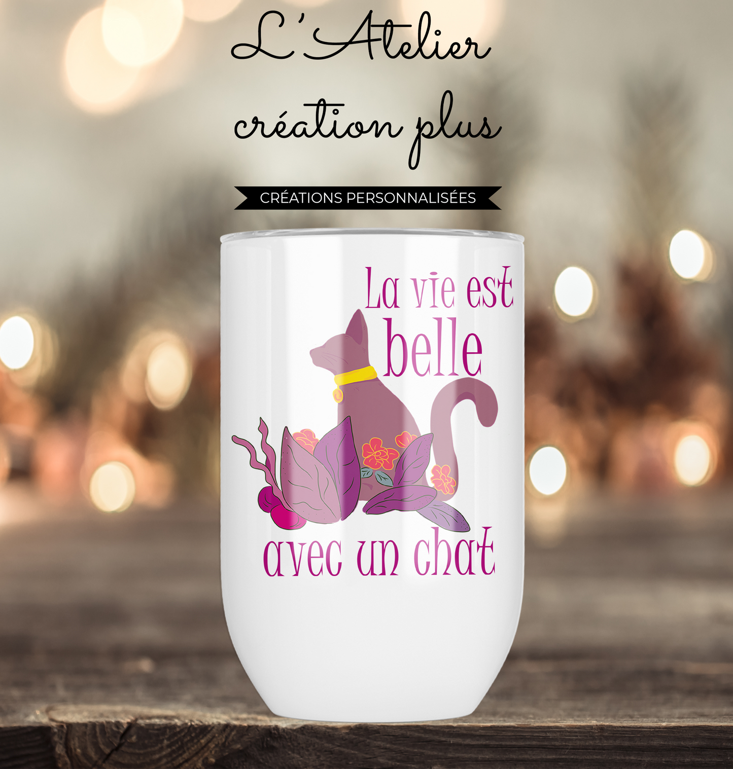 La vie est belle avec un chat