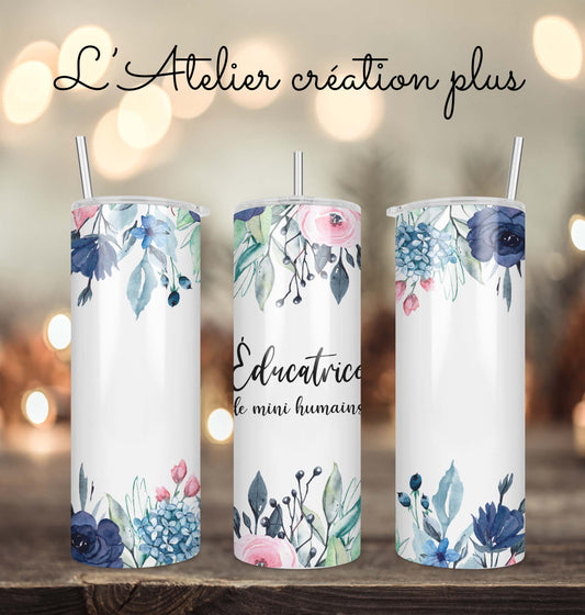 Tumbler 20oz "Éducatrice de mini humains"